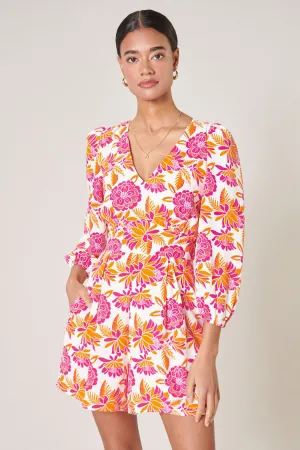 Flower Bomb Balloon Sleeve Heartthrob Romper