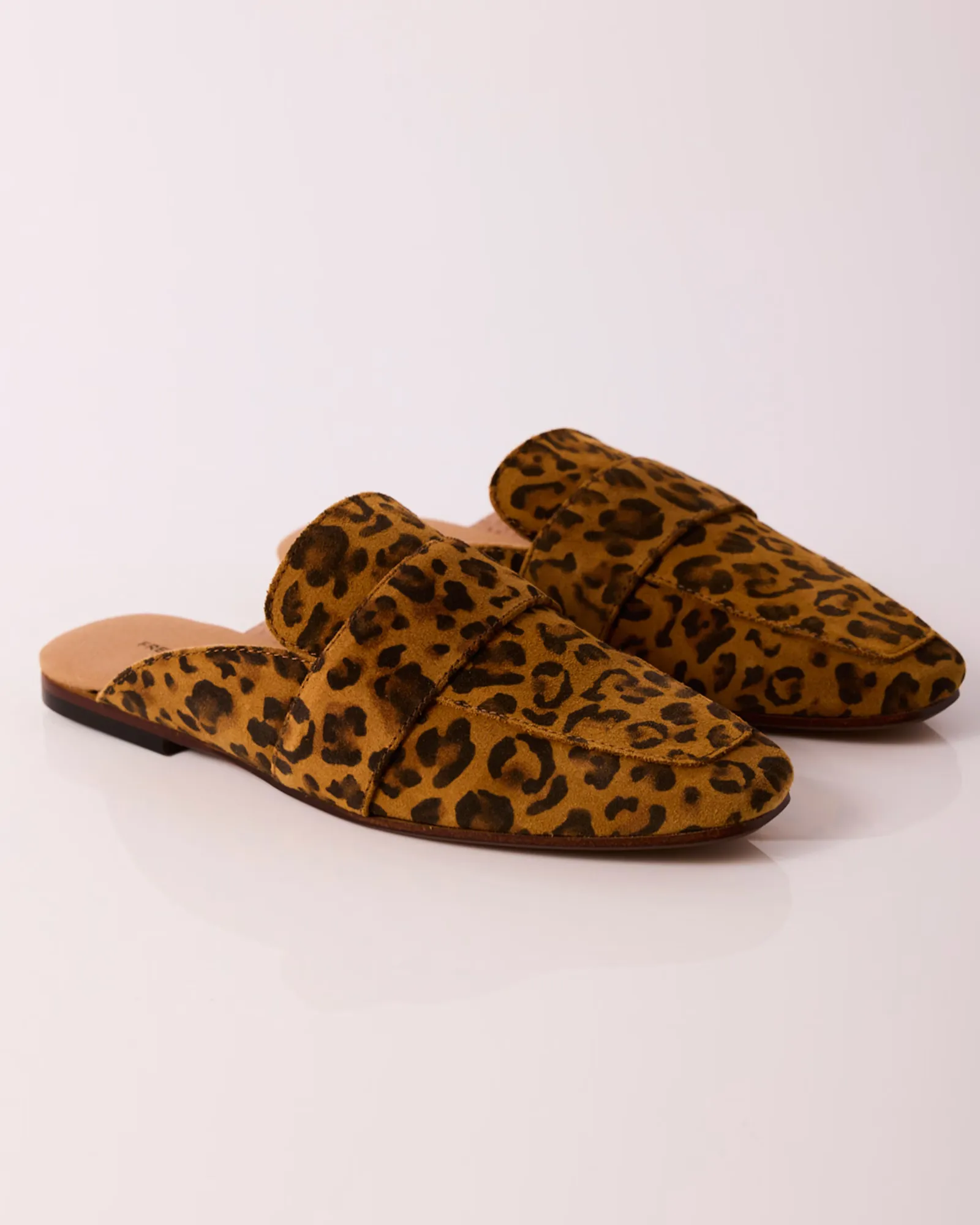 Free People At Ease Embossed Loafers in Leopard Suede