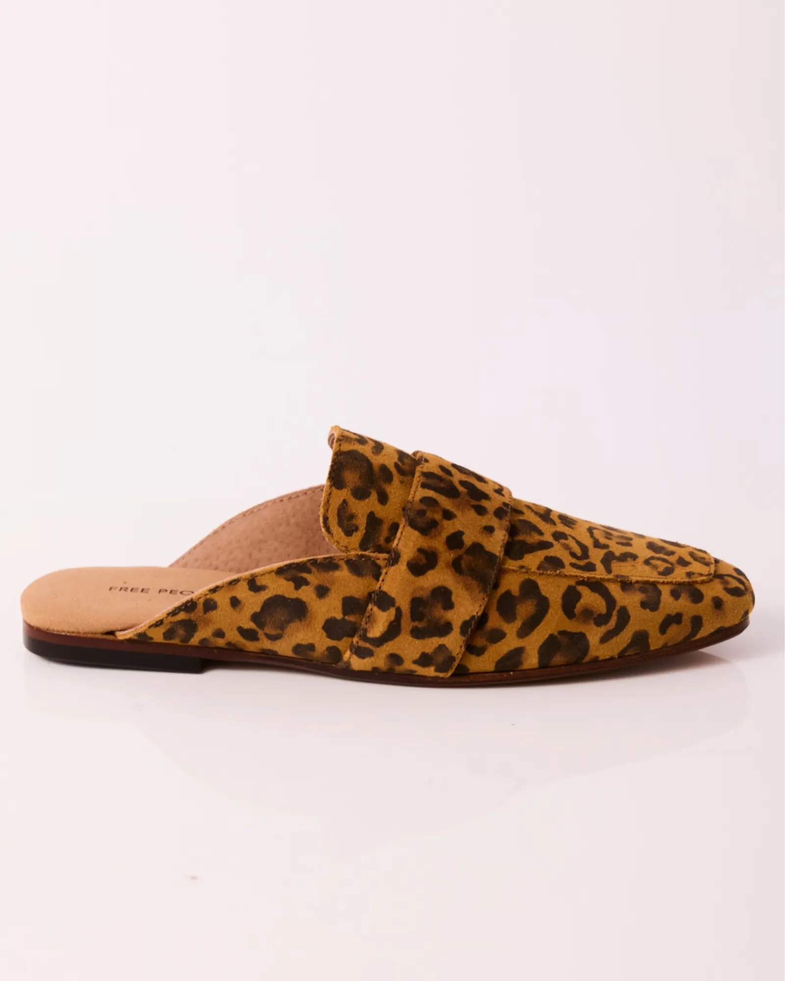 Free People At Ease Embossed Loafers in Leopard Suede