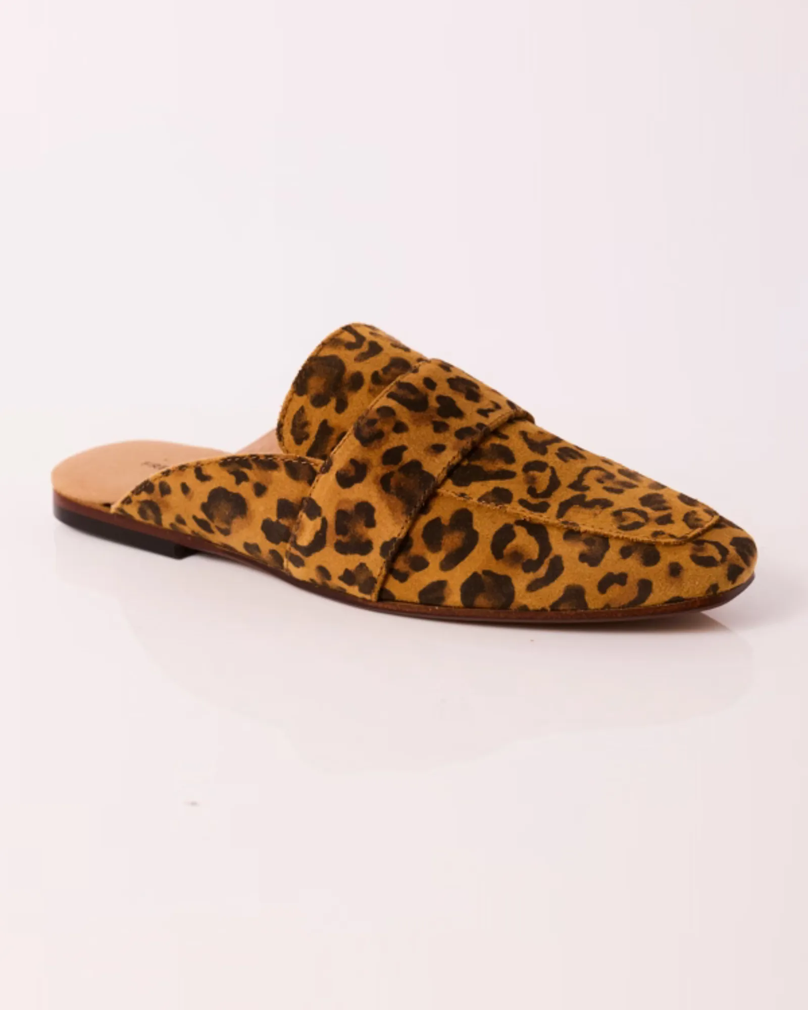 Free People At Ease Embossed Loafers in Leopard Suede