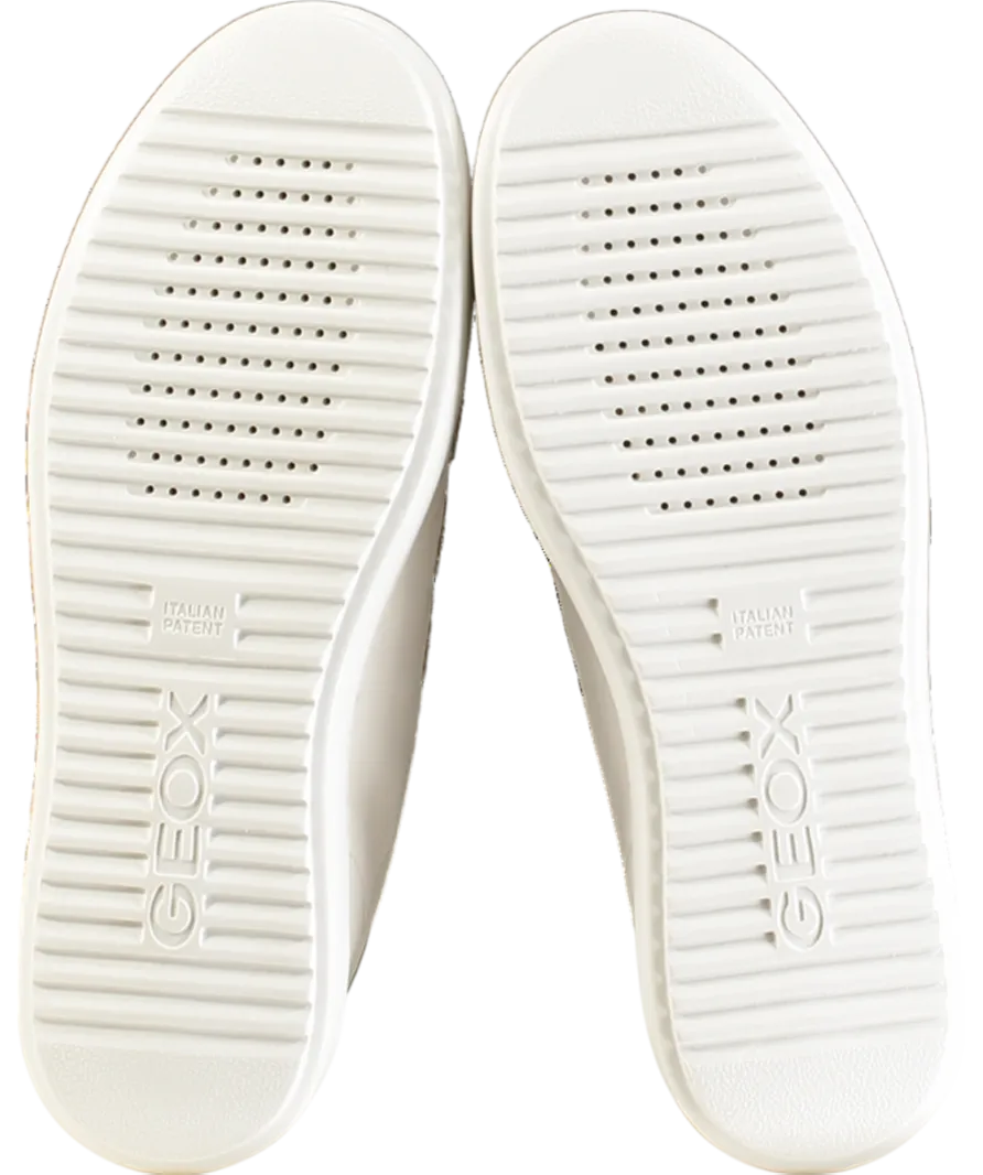 geox White  /gold Glitter Leather Pontoise Trainers UK 7 EU 40 👠