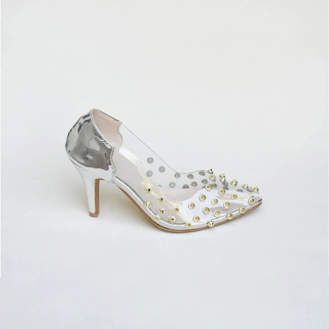 Jack Jees- Studded Stilettos Silver