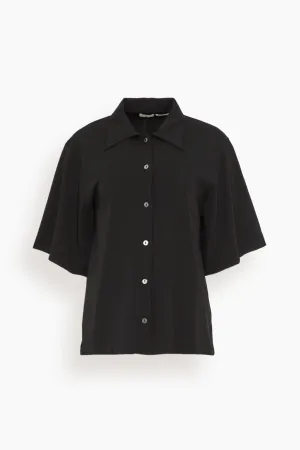 Jersey Short Sleeve Shirt in Black