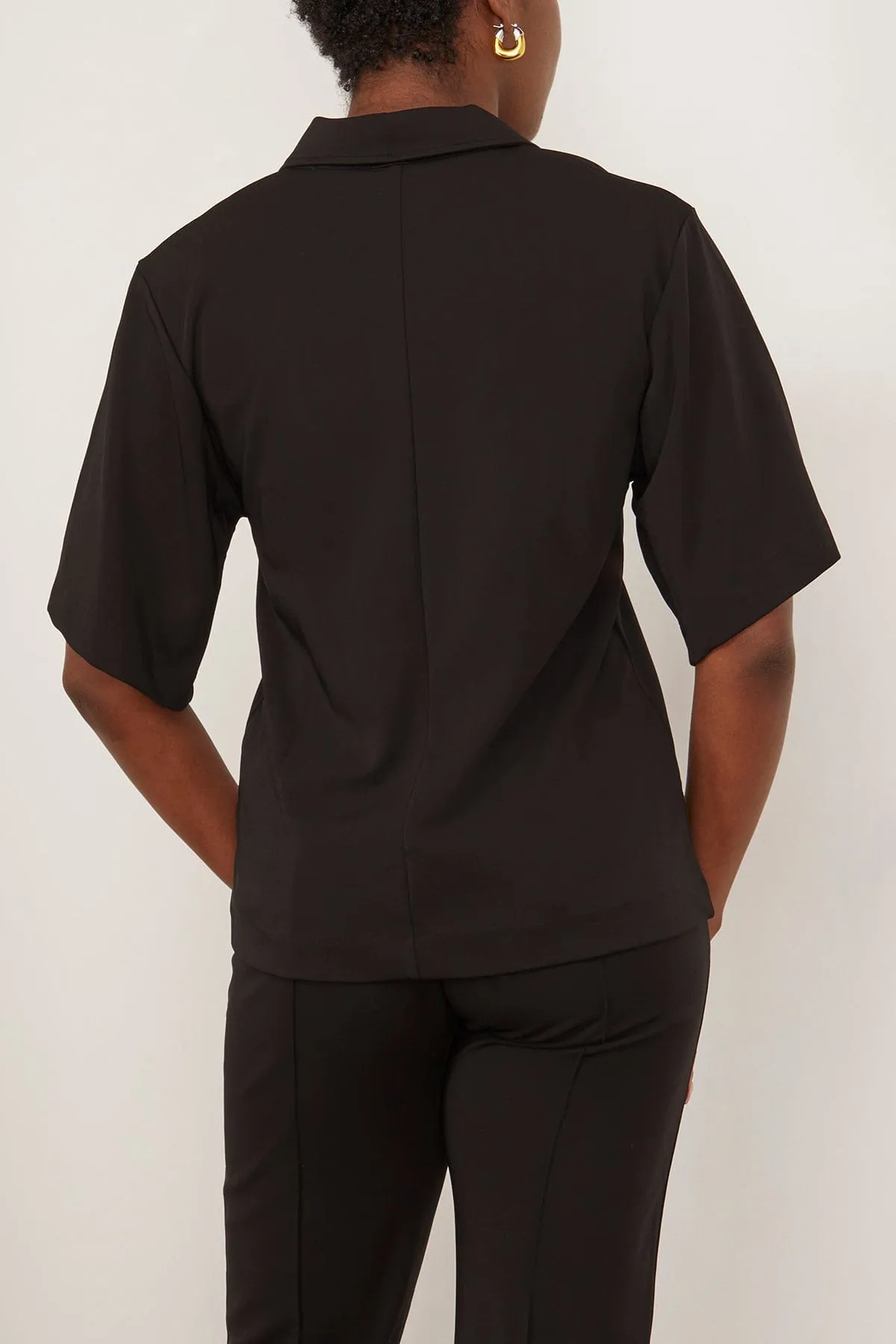 Jersey Short Sleeve Shirt in Black
