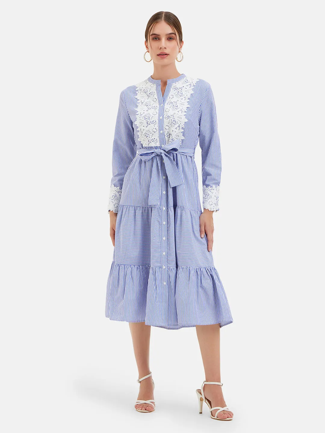 Joy Midi Dress With Lace
