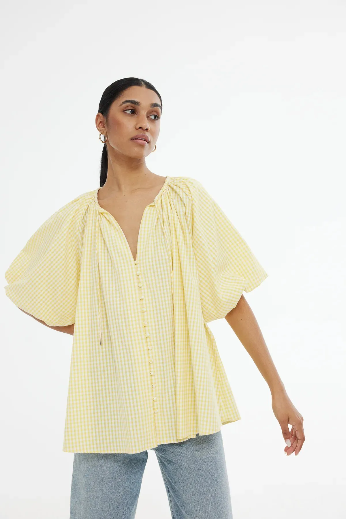 Kinney The Label Sale | Miami Top | Citrus Gingham