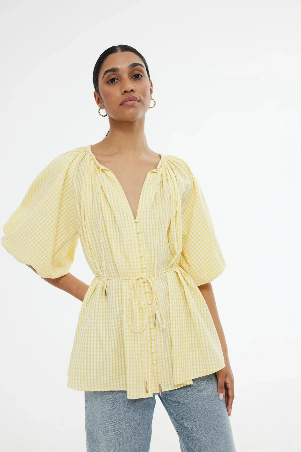 Kinney The Label Sale | Miami Top | Citrus Gingham