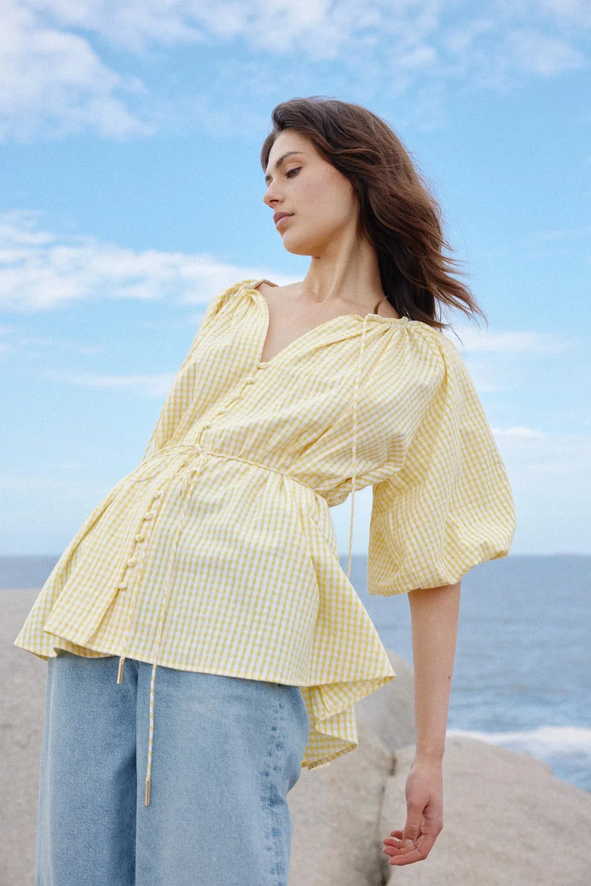 Kinney The Label Sale | Miami Top | Citrus Gingham