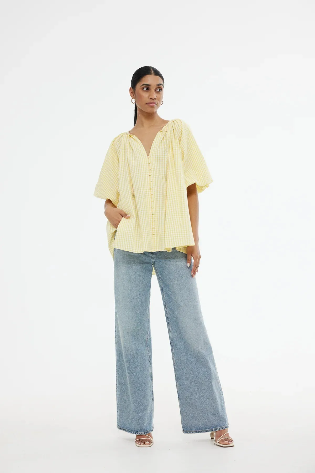 Kinney The Label Sale | Miami Top | Citrus Gingham