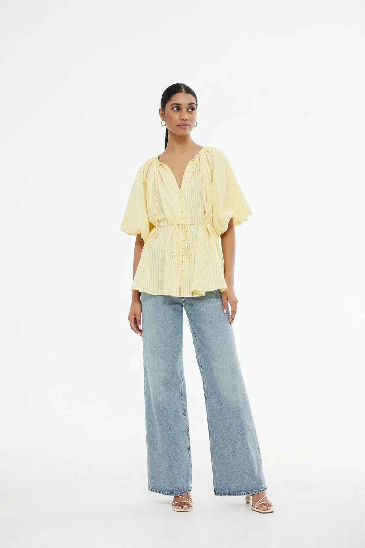 Kinney The Label Sale | Miami Top | Citrus Gingham