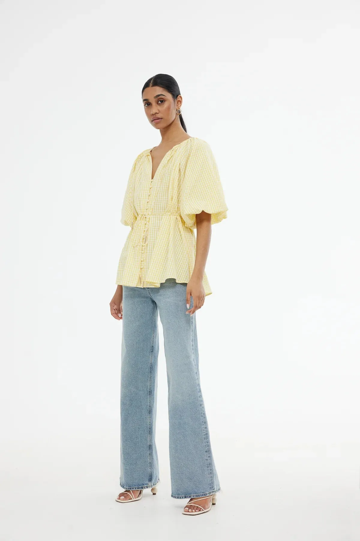 Kinney The Label Sale | Miami Top | Citrus Gingham