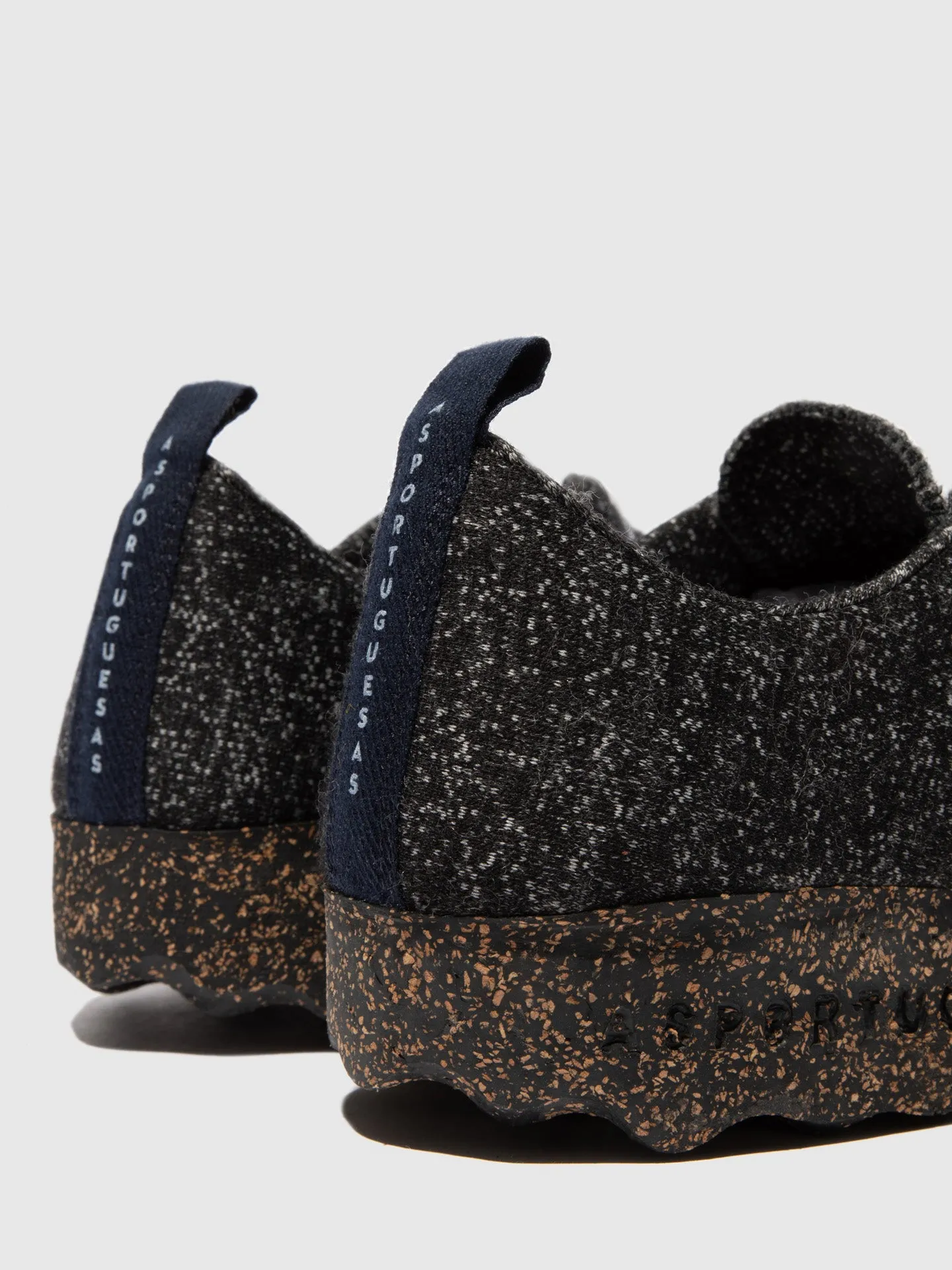 Lace-up Trainers CAMP Black Merino Wool