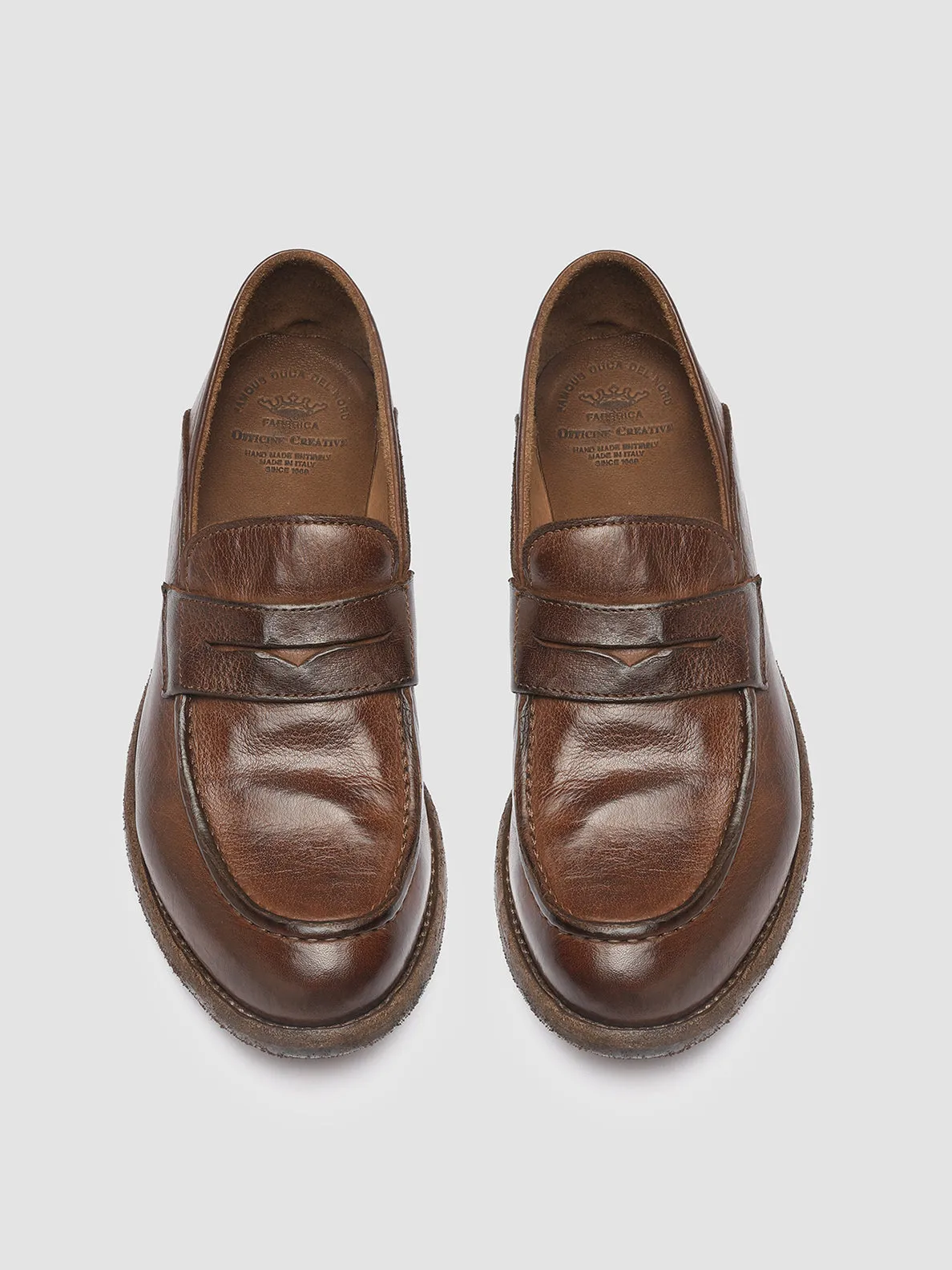 LEXIKON 140 - Cigar Leather Penny Loafers