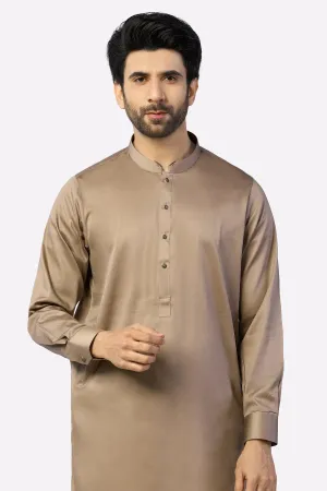 Light Brown Cotton Shalwar Kameez