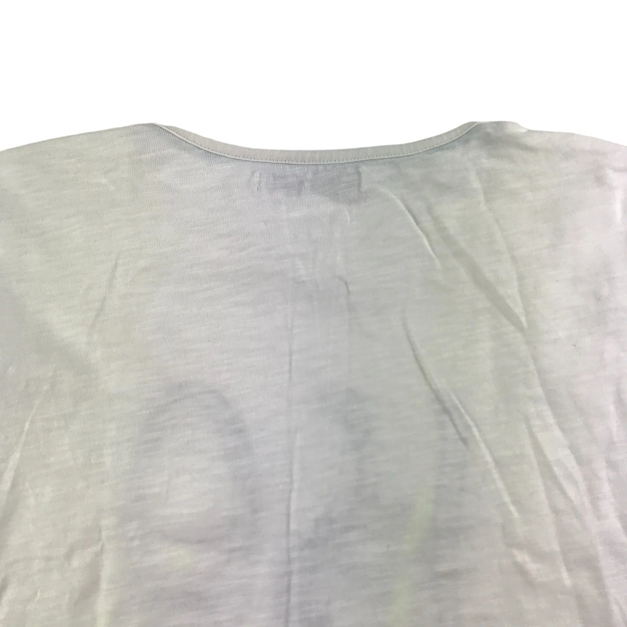 M&S T-Shirt Age 6 White Short Sleeve Sequin Trainers Graphic