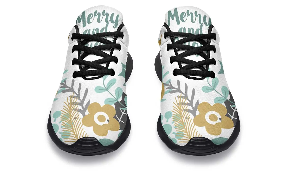 Merry And Bright Christmas Sneakers