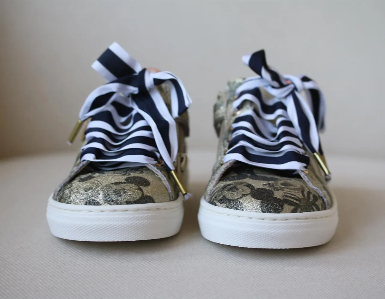 MONNALISA KIDS GIRLS MICKEY MOUSE GLITTER SNEAKERS EU 28 UK 10