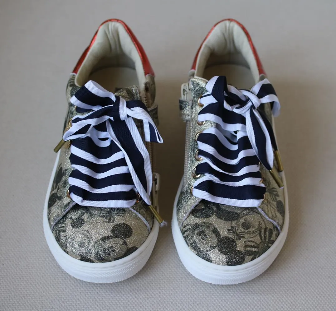 MONNALISA KIDS GIRLS MICKEY MOUSE GLITTER SNEAKERS EU 28 UK 10