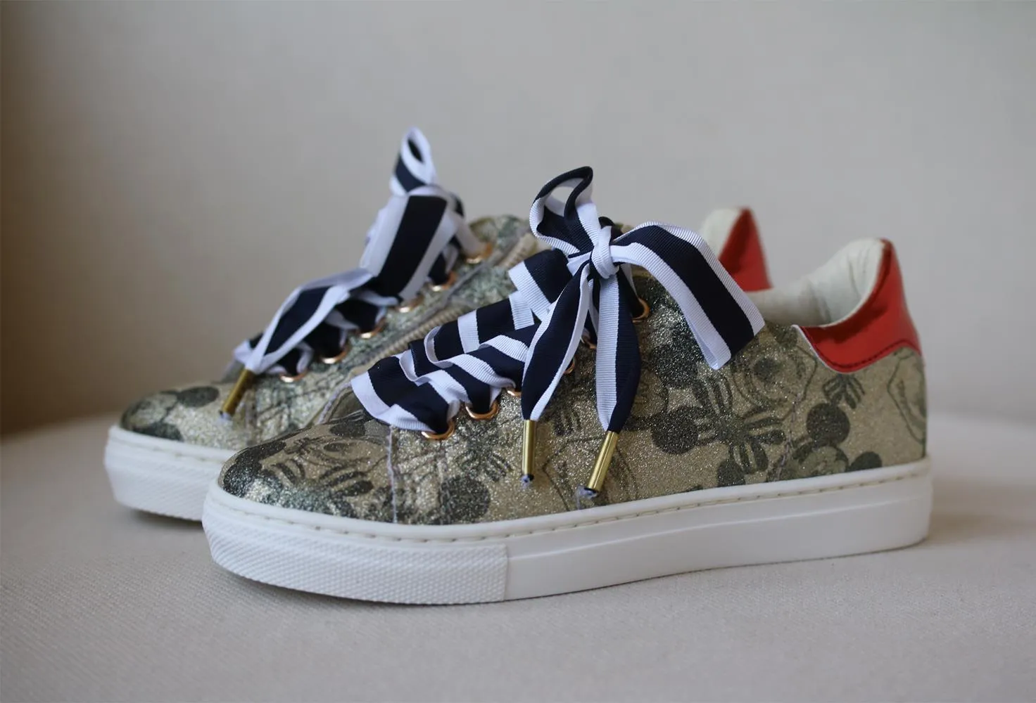 MONNALISA KIDS GIRLS MICKEY MOUSE GLITTER SNEAKERS EU 28 UK 10