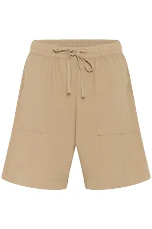 Naya Cotton Elasticated Waist Shorts - Classic Sand