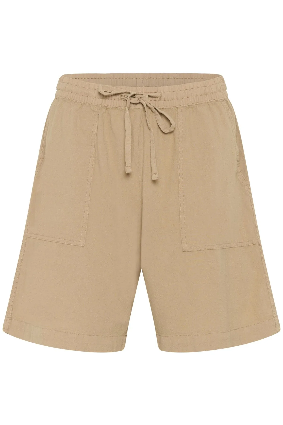 Naya Cotton Elasticated Waist Shorts - Classic Sand