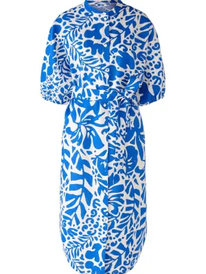 Oui Midi Length Dress in Atelier Azur Print  78540 541