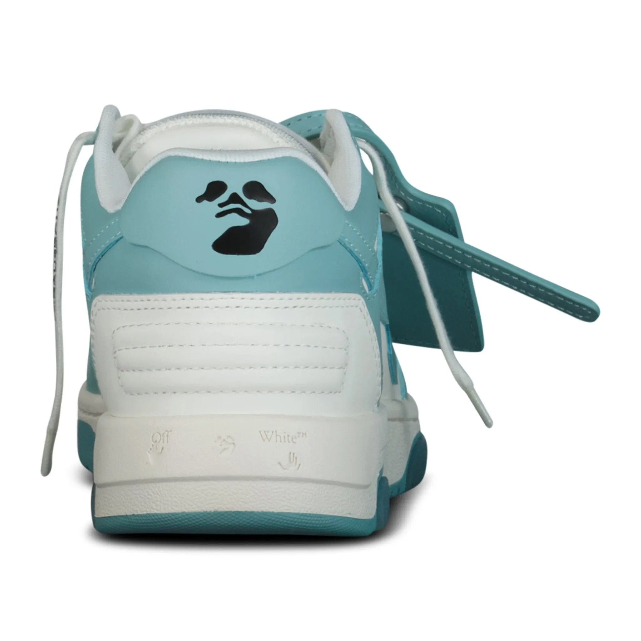 Out Of Office Calf Leather Trainer White & Celadon Blue
