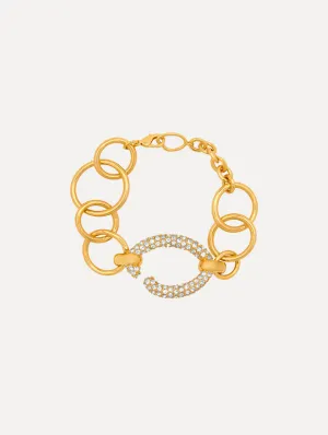 Pavé O Chain-Link Bracelet