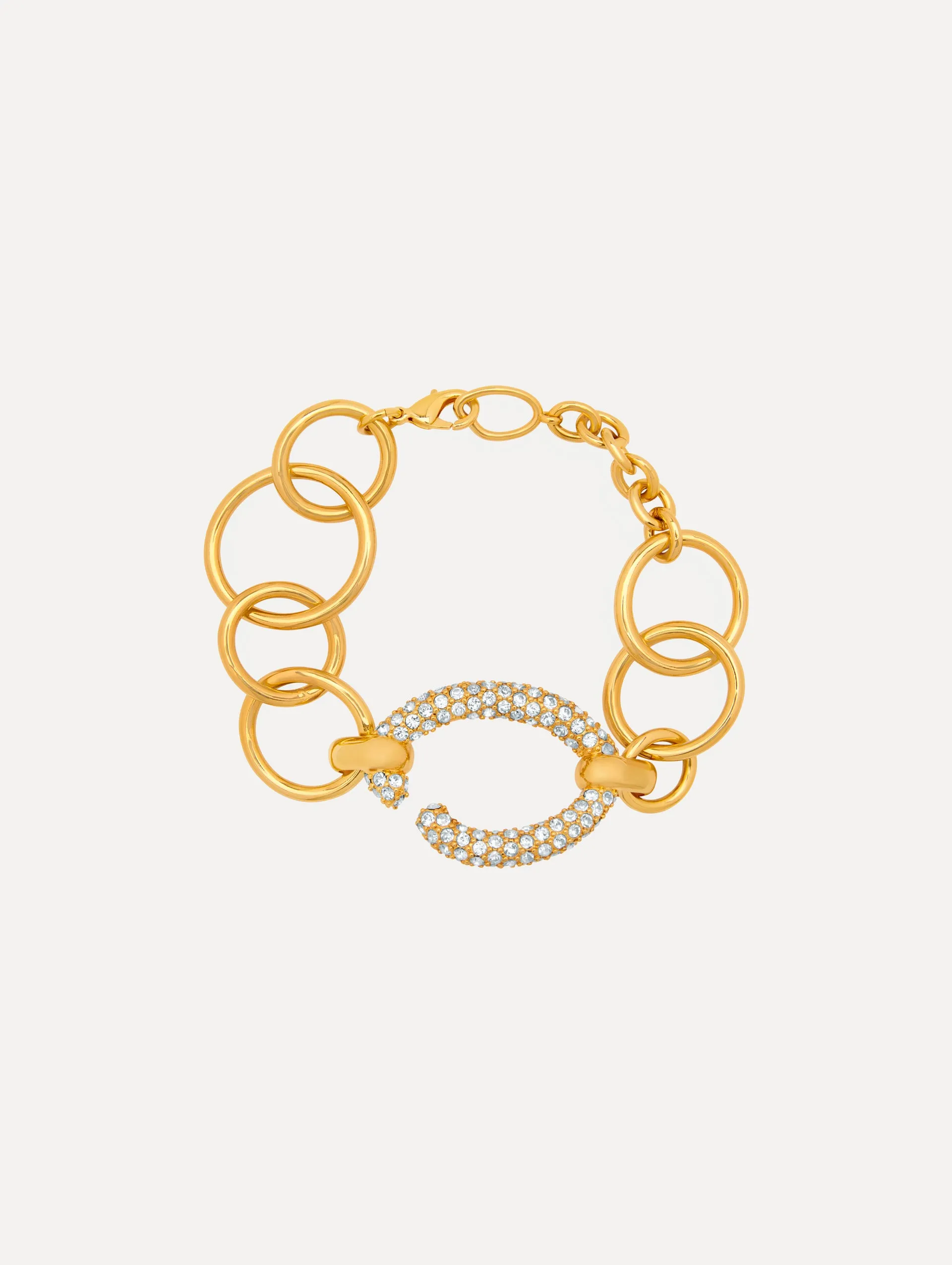 Pavé O Chain-Link Bracelet