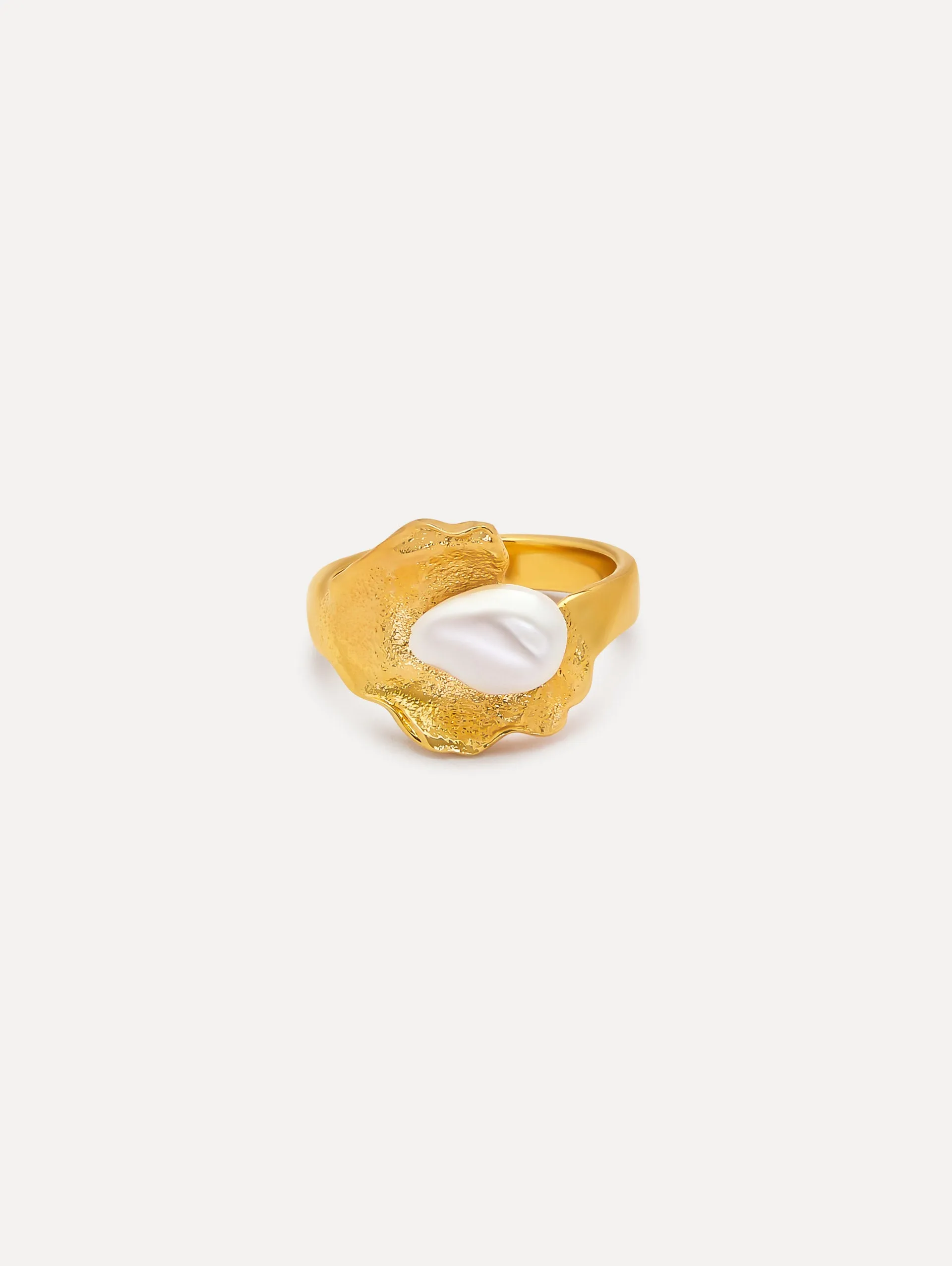 Pearl Lily Pad Ring