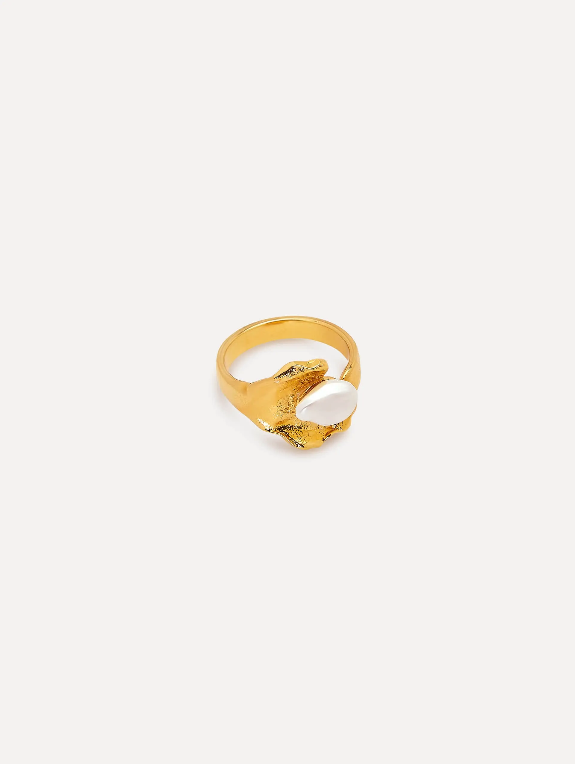 Pearl Lily Pad Ring