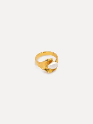 Pearl Lily Pad Ring