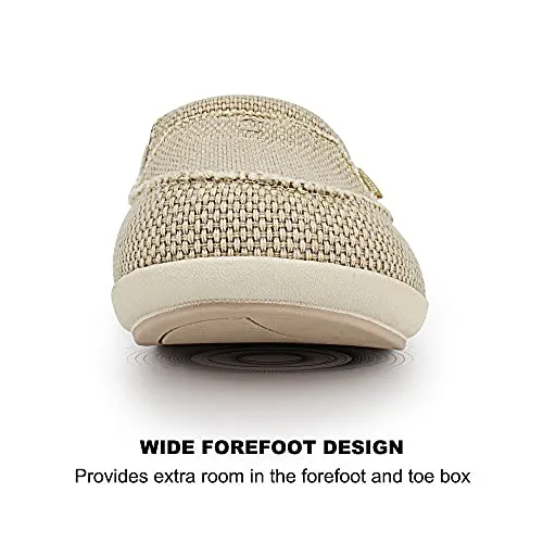 Plantar Fasciitis Slippers for Men with Arch Support, Canvas Orthotic Slipper for Men, Slip on Clog House Slipper with Indoor Outdoor Anti-Skid Rubber Sole, Beige, 11.5