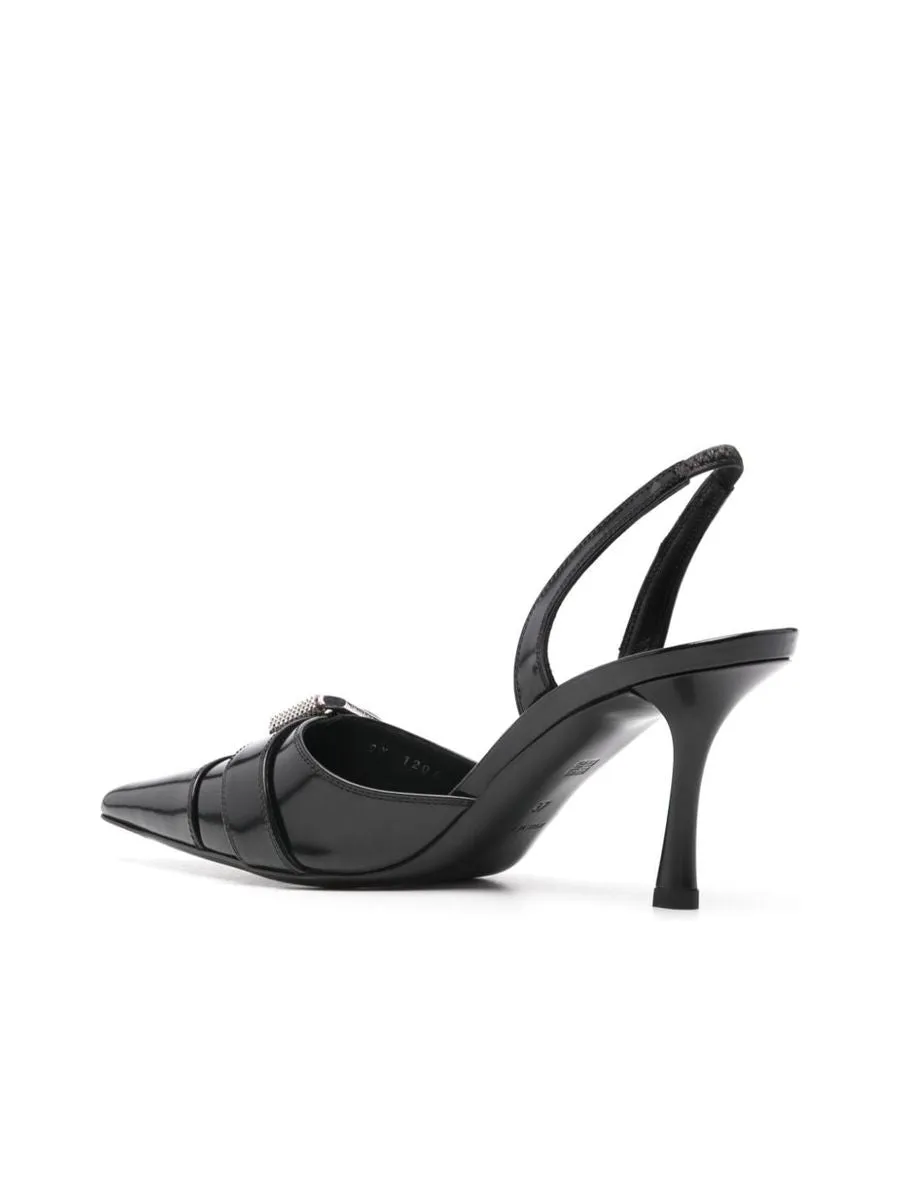Pointed Toe Stiletto With Buckle Detail