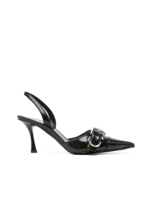 Pointed Toe Stiletto With Buckle Detail
