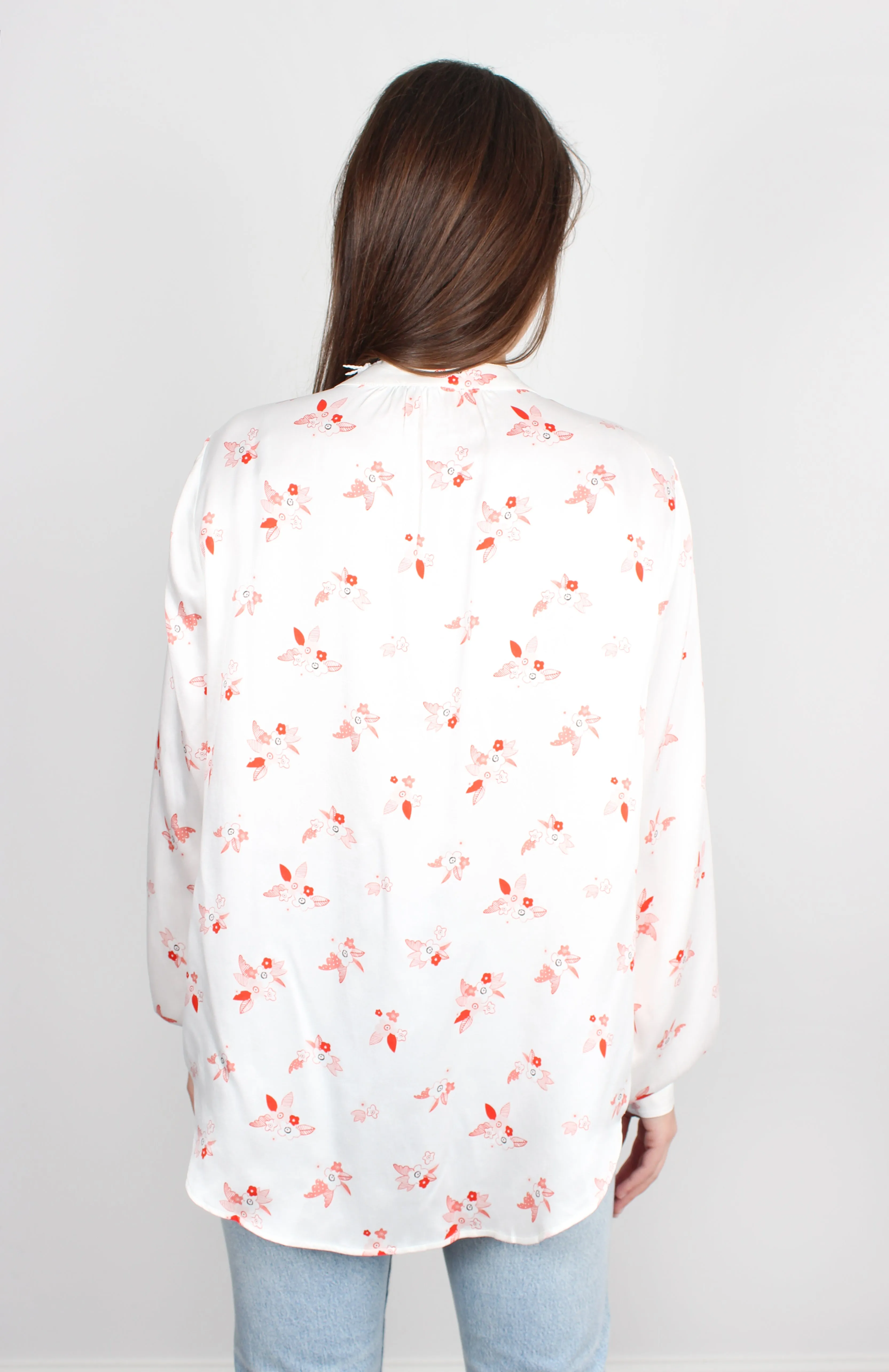 Primrose Park London Sandy pixie-print silk shirt