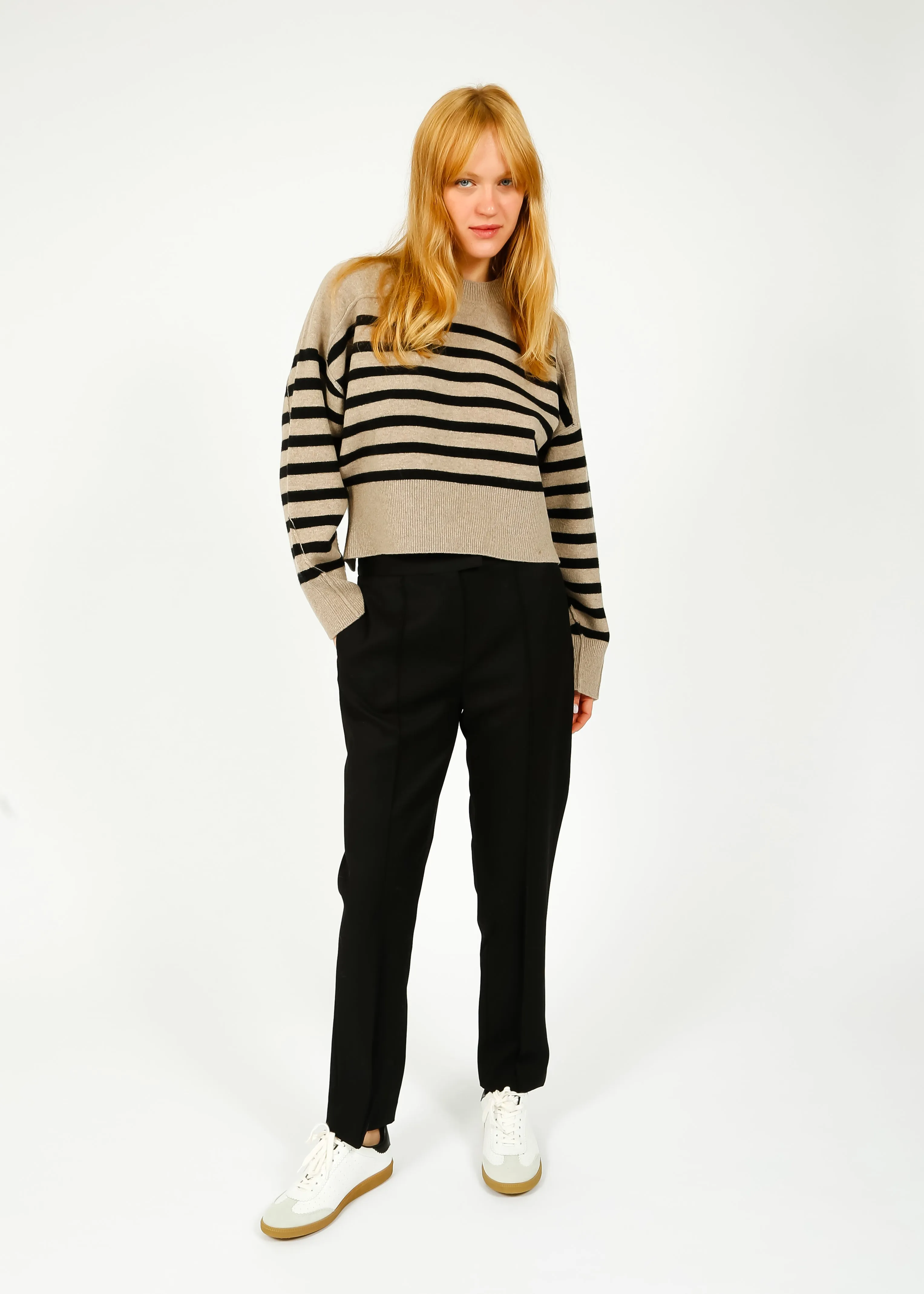 R&B Blaine Italian Wool Trousers in Black