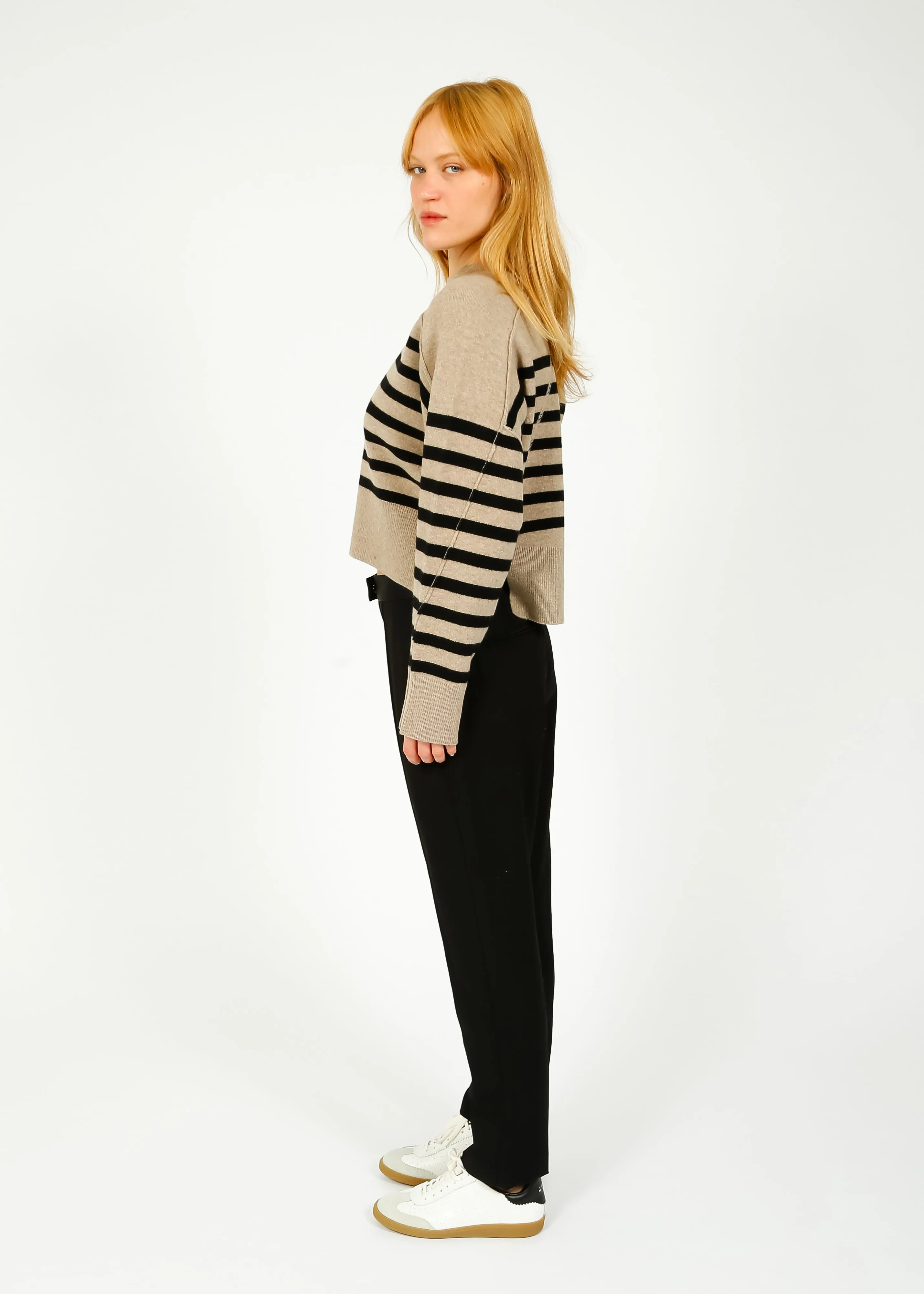 R&B Blaine Italian Wool Trousers in Black