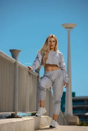 Remedy Crop Sweater - Grey