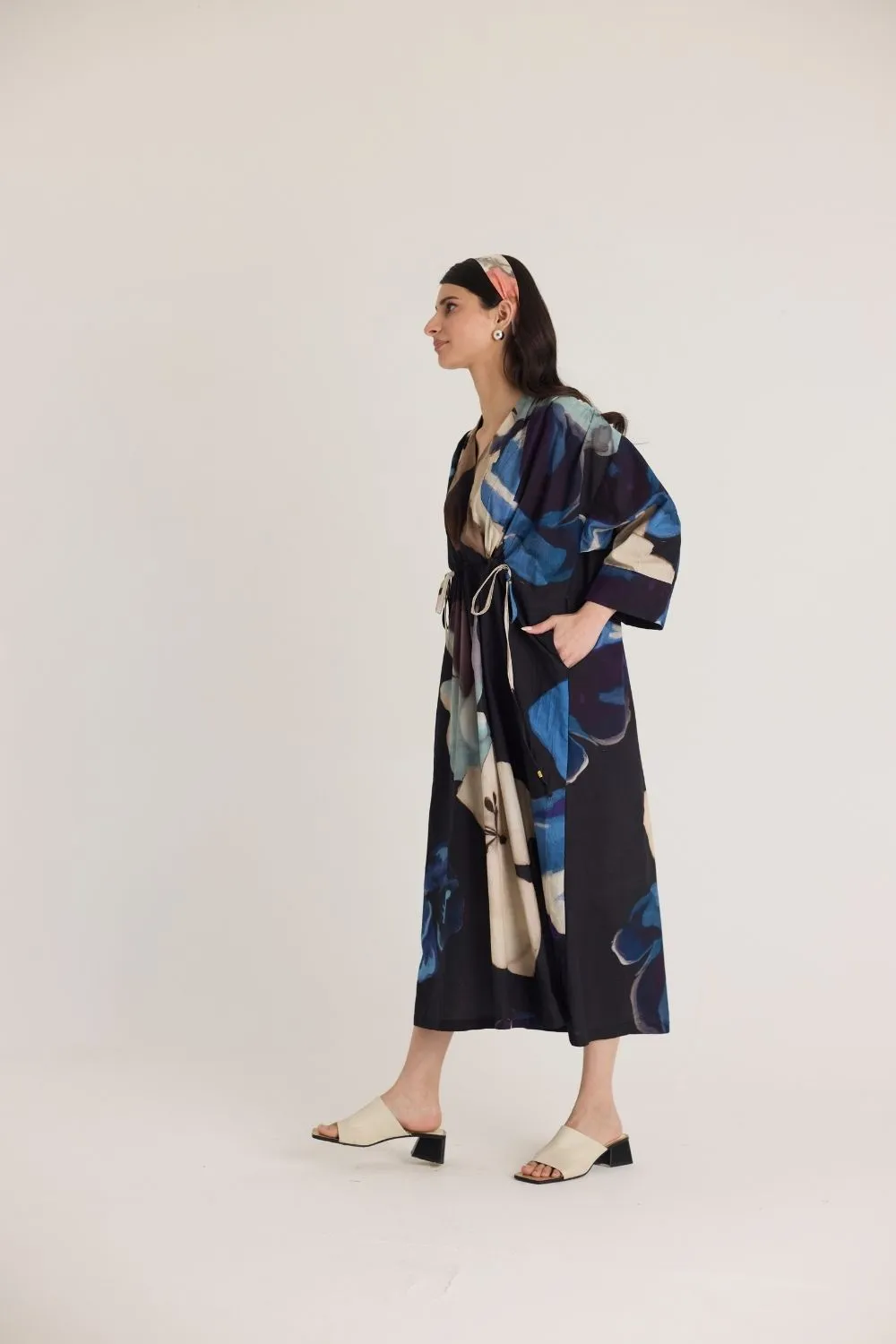 ROCCO DRAWSTRING KAFTAN DRESS