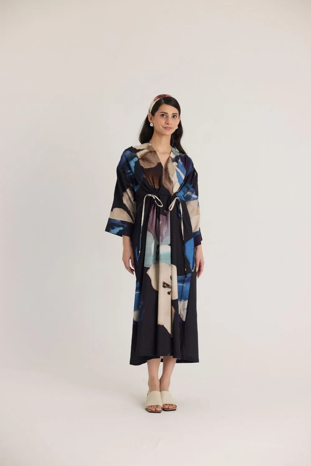ROCCO DRAWSTRING KAFTAN DRESS