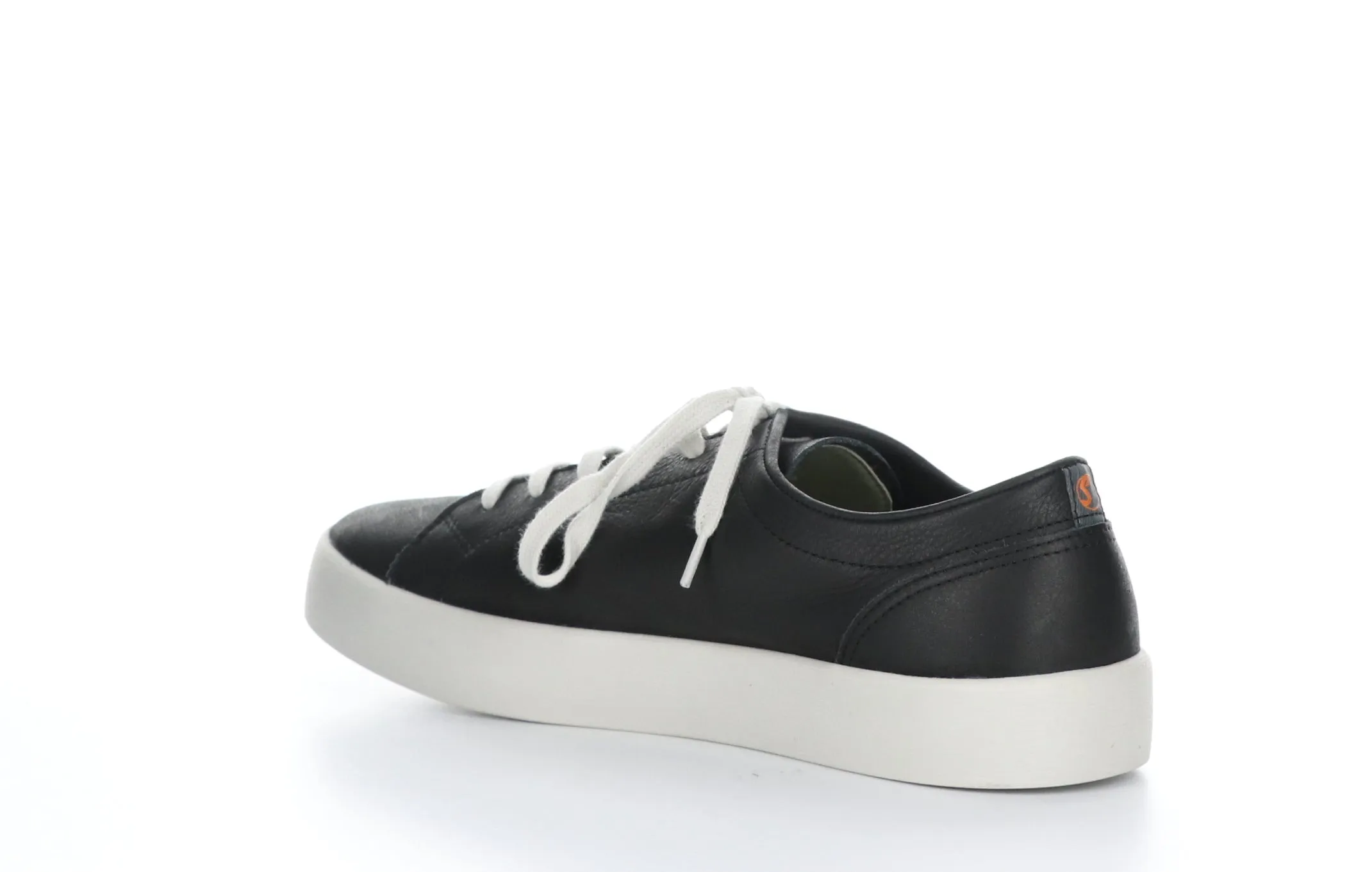 ROSS594SOF Smooth Black Lace-up Trainers