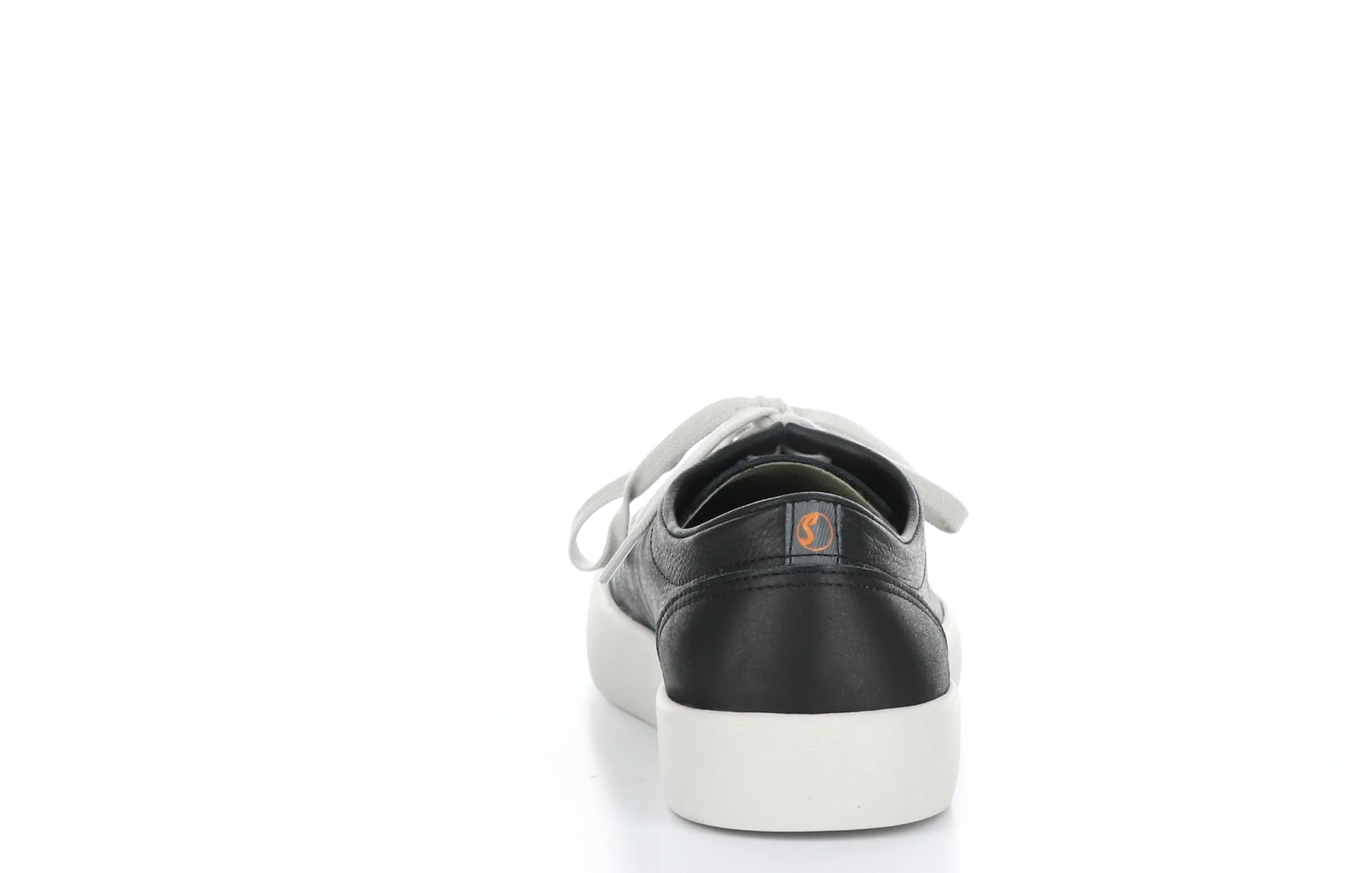ROSS594SOF Smooth Black Lace-up Trainers