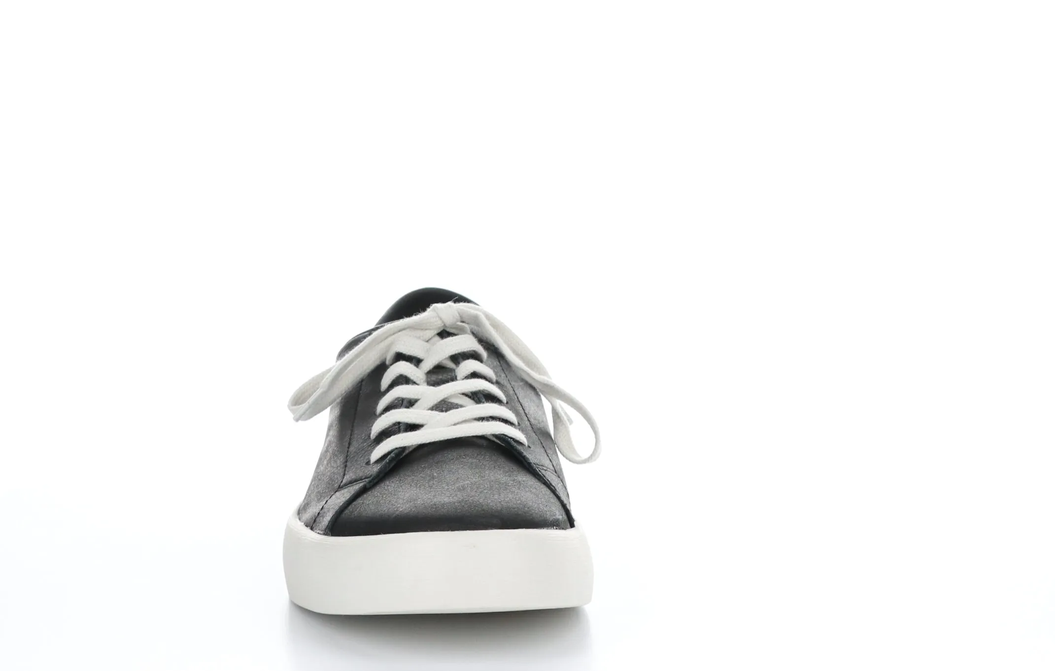 ROSS594SOF Smooth Black Lace-up Trainers