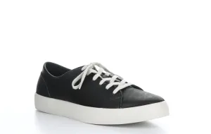 ROSS594SOF Smooth Black Lace-up Trainers