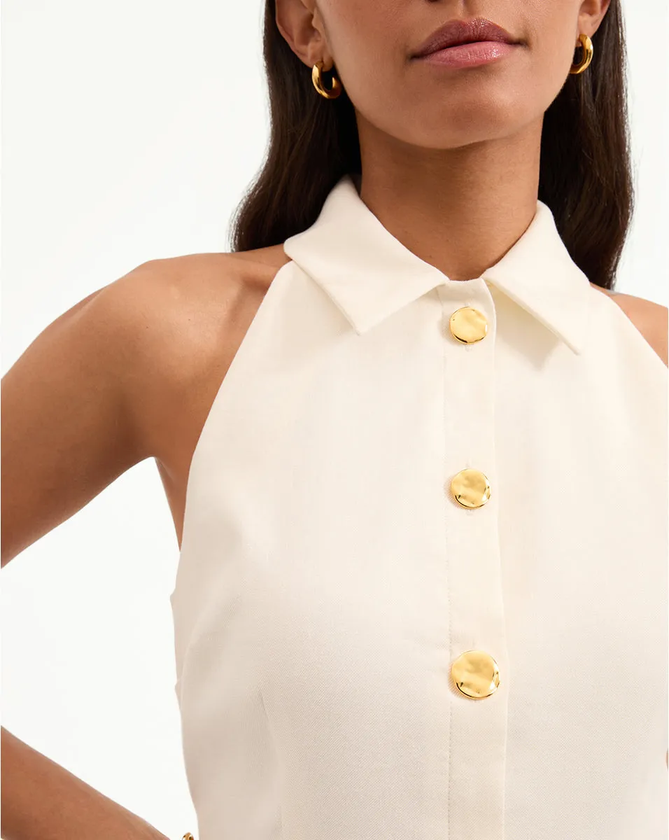 Roxanne Stretch-Linen Mini Dress