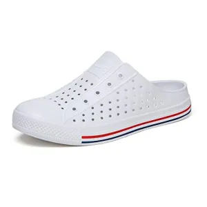SAGUARO Unisex Garden Clogs Shoes Casual Mules Slippers Womens Mens Quick Drying Sandals Summer Anti-Slip Beach Clog Shoes Indoor/Outdoor White