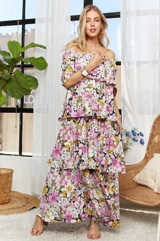 Salma Floral Off-Shoulder Maxi Dress