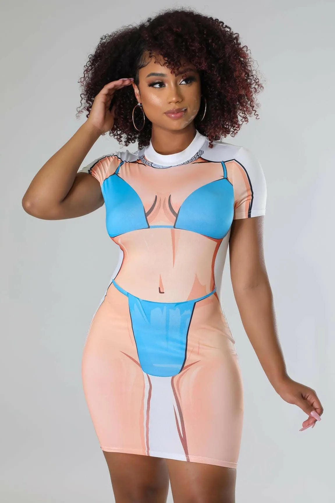 Sasha printing underwear outer wear dress-FINAL SALE