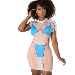 Sasha printing underwear outer wear dress-FINAL SALE